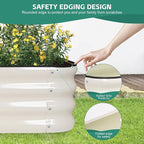 4 in 1 Galvanized Raised Garden Bed - 6x2x1ft (2Packs) Modular Planter Box Outdoor | Metal Raised Bed Kit with Bracing Rods for Gardening Vegetables Flowers Fruits Herbs (White)