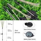FOOING 6 Pcs Solar Garden Lights Solar Firework Lights, 200 LED String Light 2 Modes Twinkling Nightlight for Outside, Wedding, Party,Patio Home Deceration (Warm White)