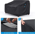 Sofa Cover for 3-Seater Patio Sofa, Waterproof Oxford, Black