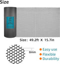 Black Polyethylene Decorative Fence Netting, 15.7 in x 49.2 ft Roll