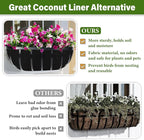 Riare 4 Pack 36 Inch Black Felt Window Box Liners- Fabric Trough Planter Basket Liners Replacement, Non-Woven Hanging Plant Liner for Wall Hanging Basket, Garden Fence Railing (Avoid Bird Nesting)