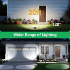 WdtPro Upgraded Bright Solar Lights Outdoor Waterproof, Auto ON/Off Solar Spot Lights Outdoor, Dusk to Dawn Spotlights, Adjustable Landscape Lighting for Yard Tree Path Garden, Cool White, 6 Pack