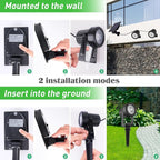 T-SUNUS Christmas Solar Spot Lights Outdoor White 6000K IP65 Waterproof 2-in-1 Landscape Spotlights, 9.8ft Cable Separate Panel Auto Dusk to Dawn for Flag Yard Garden Driveway Pathway Garage Halloween