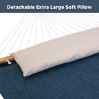 SUNCREAT Hammocks for Outside with Stand, Quick Dry Two Person Hammock with Head Pillow, 450 lbs Capacity, Navy