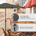 Simple Deluxe 9' Patio Umbrella Outdoor Table Market Yard Umbrella with Push Button Tilt/Crank