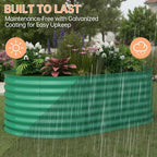Garvee 6x3x2 ft Galvanized Raised Garden Bed Outdoor, 24 in Tall Metal Planter Box for Flowers Vegetables, Rust-Resistant Raised Garden Beds for Gardening, Easy Assembly Outdoor Garden Box & Planters