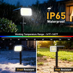 Solar Spot Lights Outdoor Waterproof IP65, [4 Pack/100 LED/4 Modes] 2-in-1 Solar Landscape Spotlights, Auto On/Off High Lumens Spot Lights for Outside Yard Garden Pathway(Cool White)