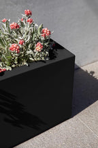 Veradek Block Series Window Box Planter - Rectangular Flower Pot for Indoor or Outdoor Window Sill/Balcony | All-Weather Use with Drainage Holes | Modern Décor for Succulents, Herbs, Small Plants