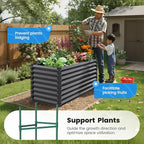 Quictent Galvanized Raised Garden Bed 4x3x1 Ft Metal Planter Box for Vegetables Bottomless for Backyard Dark Grey 2PCS