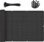 Sunny Guard Customized 3.3'x8' Black Balcony Privacy Screen, 180 GSM Apartments by SUNNYGUARD