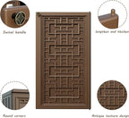 Storage Box Outdoor Caninet,Resin Indoor Storage Box Waterproof Outdoor Storage Cabinets for Patio/Garden/Backyard, Size 34.3''L*15''W*36.2''H(Brown)