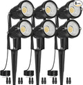 Low Voltage Landscape Lights IP65 Waterproof 7W 700LM LED Outdoor Lighting with Connectors for Garden Yard Pathway Pool | 12V 24V 2700K Tree Spotlights | Warm White - 6 Pack