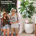 8 Pcs Plant Watering Globes Self Watering Planter Insert Plants Top Fill Water Device Plastic Water Bulbs Slow Release Terracotta for Plants, Pink