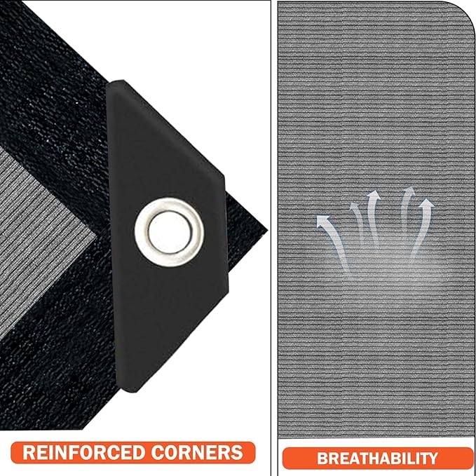 Grey Sun Shade Cloth,Pergola Shade Cover with Reinforced Grommets,90% Shade Fabric Fence Privacy Screen Balcony,Pergola Canopy Garden Carport Porch Deck Patio Shade Cover,10x20FT
