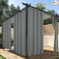 HolidayIdeas Outdoor Curtains for Patio Waterproof, 4 Panels - 54 x 120 Inch - Privacy Protection & Light Filtering Curtains Grey Grommet Outside Curtains for Porch, Gazebo, Pergola, Backyard