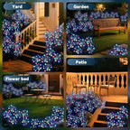 Solar Garden Lights 2 Pack Waterproof Swaying Starburst Light Solar Outdoor Lights for Yard Patio Walkway Pathway Party Wedding Decoration, Unique Gifts for Women, Multicolor
