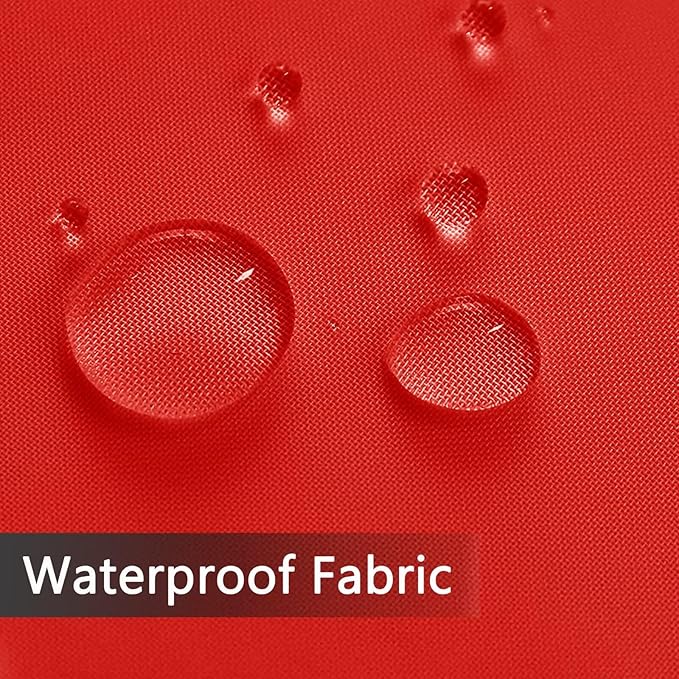 SpaceDresser Waterproof Outdoor Sheer Curtains for Patio - 2 Panels Rod Pocket Indoor Voile Sheer Curtain for Living Room,100W x 120L inch, Red