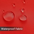 SpaceDresser Waterproof Outdoor Sheer Curtains for Patio - 4 Panels Rod Pocket Indoor Voile Sheer Curtain for Living Room,52W x 96L inch, Red