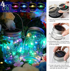 String Lights for Mason Jars, 12 Pack, 30 LED Solar Lid Lights