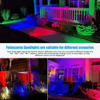 20W Outdoor RGB LED Spotlights 4 Pack, 120V 1000lm with Remote & Transformer, 12 Colors 19 Modes, IP65 Waterproof 46.5ft Cord, Landscape Lights for Yard Garden Christmas Halloween