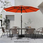 AreShark 9 FT Patio Umbrella for Outdoor, Outdoor Umbrella with Push Button Tilt and Crank, Outdoor Patio Umbrellas with 8 Sturdy Ribs for Market, Garden, Deck, Backyard, Pool (Orange)
