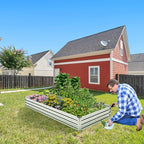 Galvanized Raised Garden Bed Kit - Metal Raised Planter 2pcs/Pack 6'x3'x1' for Flowers Plants, Vegetables Herb