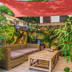 AsterOutdoor Sun Shade Sail Rectangle 12' x 12' UV Block Canopy for Patio Backyard Lawn Garden Outdoor Activities, Terra