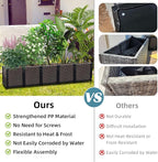Large Planters for Outdoor Plants - Deepened 20" H, Raised Beds for Gardening Self Watering, Elevated Planter Box with Legs, Rectangular Garden Planters for Outdoor Plants Flowers, 78.7"L x 15.7"W
