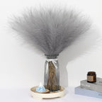 Artificial Plants Greenery: 30 Pcs Grey Faux Pampas Grass, 21.7 Inch Silk