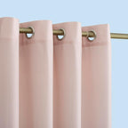 Sun Zero Marina Indoor/Outdoor UV Protectant Energy Efficient Grommet Curtain Panel, 54" x 95", Rose Quartz