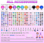 Decorative Garden Stakes DIY Kit, 238 Pieces, Multicolor Lighted Globe Set