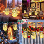 Solar String Lights, 12 Pack Mason Jar Lid Lights, 30 Warm White LEDs