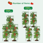 MQUPIN Tomato Cages,3 Packs Square Tomato Cage for Garden Plant Support,41 * 15 * 15in Heavy Duty Steel Plant Tower Stakes Trellis for Climbing Vegetables Flowers Fruits