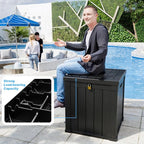 51 Gallon Resin Deck Box, Lockable Patio Outdoor Storage Box - Image 7
