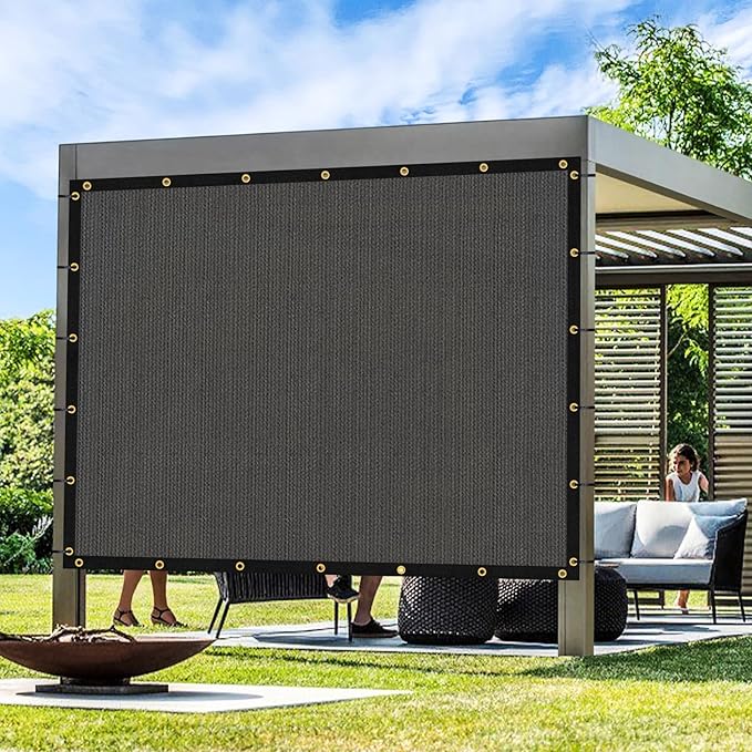 Artpuch Outdoor Pergola Shade Cover 10x18 FT Sun Shade Cloth with Grommets Dark Grey 90% UV Protection Canopy Patio Privacy Screen (Customized Available)