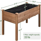 Yaheetech 2pcs Raised Garden Bed 48x24x30in Elevated Wooden Horticulture Planter Box with Legs Standing Growing Bed for Gardening/Backyard/Patio/Balcony, Dark Brown