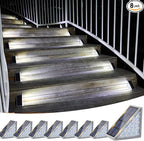 VOLISUN Solar Stair Lights 8 Pack, Solar Step Lights Waterproof IP67, Outdoor Step Light with 13 LEDs, Outdoor Lighting Decor for Yard Stair, Patio, Front Step, Front Porch and Deck(Cool White)