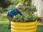 Plant & Plot Galvanized Raised Garden Beds Outdoor // 4×2×1 ft (2-Pack) Planter Raised Beds for Gardening, Vegetables, Flowers (Yellow) // Large Metal Garden Box