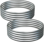 2PCS 4x4x1FT Galvanized Raised Garden Bed Kit,Vegetable Boxes-Round Metal Flower Box,Large Planter Raised Beds Outdoor Garden for Planting,Fruit,Herb-Silver