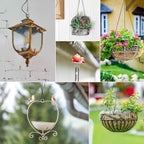 RIFNY 20 Inch Chain for Hanging Plants, Black Small Plant Chains for Hanging Baskets Kits with Hooks for Bird Feeders Planters Billboards Lanterns Wind Chimes Ornaments Outdoor Indoor Use (5 PCS)