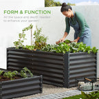 Best Choice Products 6x3x2ft Outdoor Metal Raised Garden Bed, Deep Root Box Planter for Vegetables, Flowers, Herbs, 269 Gallon Capacity, 100% Non Toxic Materials - Gray