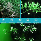 JJGoo Solar Garden Lights, New Upgraded 2 Pack Solar Swaying Starburst Light, Waterproof Fireworks Outdoor Lights, Yard Patio Pathway Decoration, Green