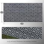 SAND MINE Waterproof Outdoor Rug 10x20 ft, Plastic Reversible Rug, Modern Area Rug, Large Floor Mat for Outdoors, RV, Patio, Backyard, Deck, Picnic, Beach, Camping