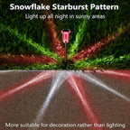 DenicMic Solar Lights Outdoor 10 Pack Waterproof Red White LED Stainless Steel Stake Outside Lights for Yard Pathway Garden Driveway Walkway Landscape Path Lighting Valentines Day Decorations