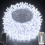 String Lights 1000 LED 328 FT Cool White with Remote Timer