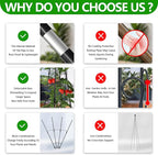 2 Pack Garden Trellis for Climbing Plants, Garden Trellis Rustproof Plastic Coated Metal Plant Support for Vegetables, Vines and Rose Bushes