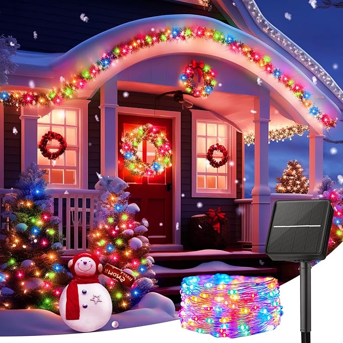 Solar String Lights for Outside – Multicolor