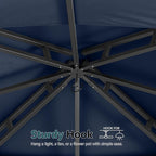 MASTERCANOPY Outdoor Garden Gazebo for Patios with Stable Steel Frame and Netting Walls (11x11,Navy Blue)