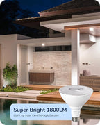 EDISHINE Flood Lights Outdoor, Dimmable PAR38 LED Outdoor Flood Light Bulbs, 120W Equivalent, IP65 Waterproof for Yard, Garage, Porch, 5000K Daylight White, 18W 1800LM, E26 Base, 6 Pack ETL Listed