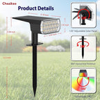 Solar Lights Outdoor Waterproof, LED Solar Spot Lights Outdoor, 7 Color Changing Solar Spotlights, Multicolor RGB Dusk-to-Dawn Uplights for Garden Landscape, Yard, IP65, Auto On/Off